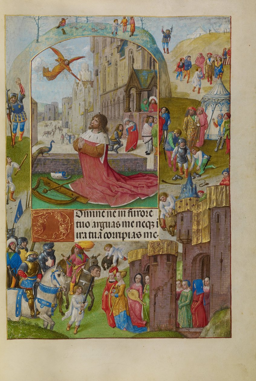 David im Gebet von Master of the Lübeck Bible