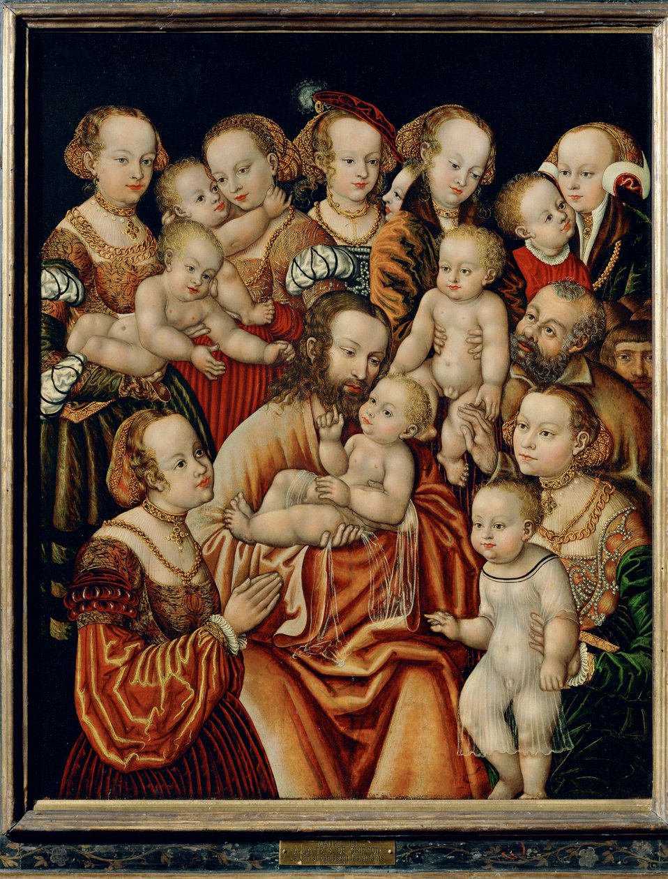 Christus segnet die Kinder von Master HB of the Griffon