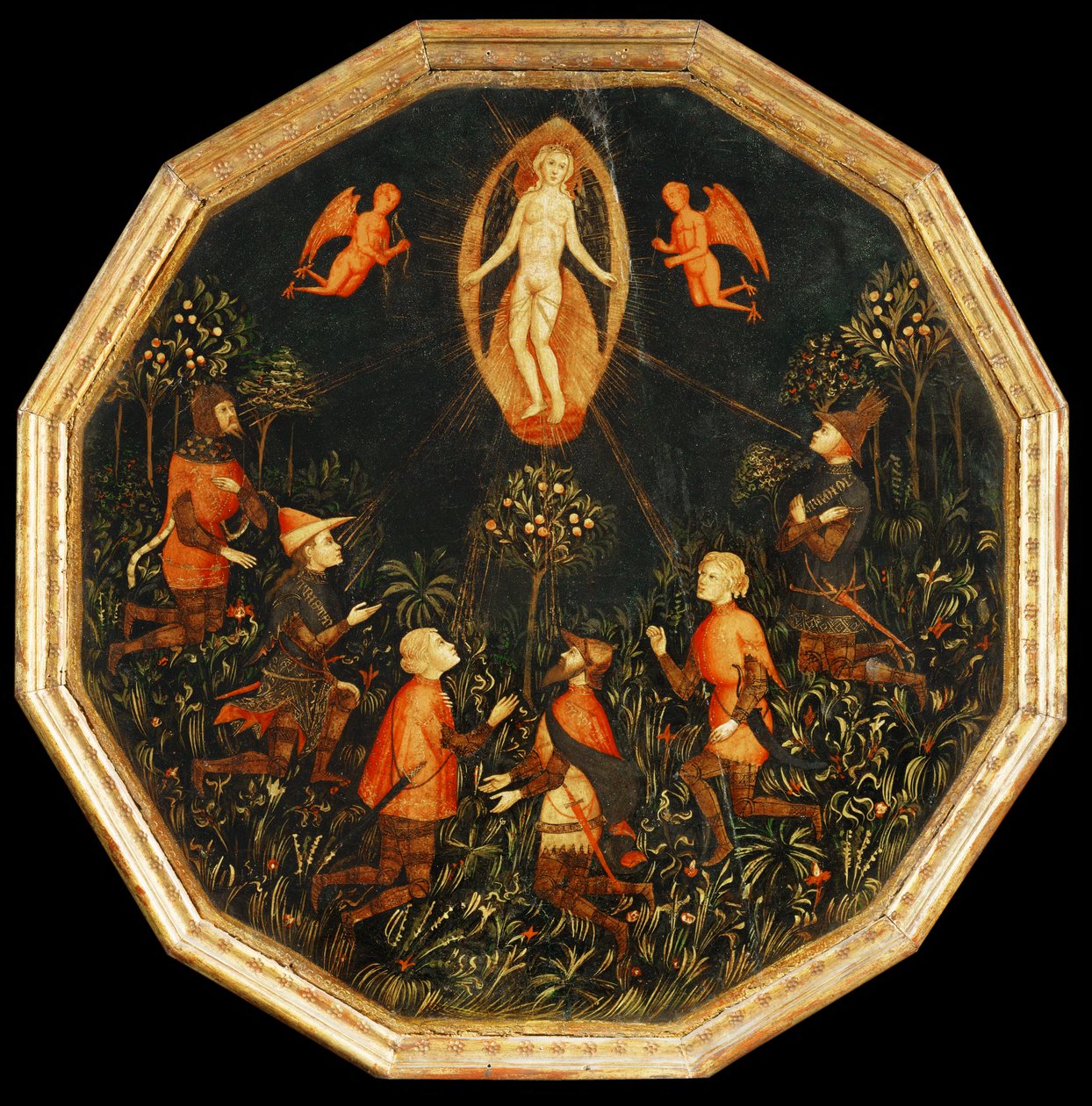 Der Triumph der Venus, verehrt von sechs legendären Liebhabern, erste Hälfte des 15. Jahrhunderts von Master Taking of Tarento