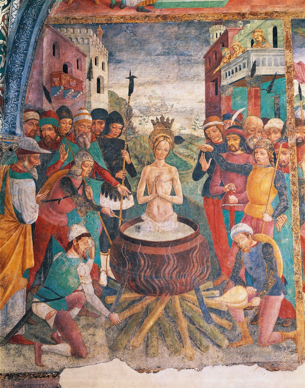 Passion der Heiligen Margareta von Antiochia, Kapelle der Heiligen Margareta von Antiochia, Sacro Monte di Crea, Heiligtum Santa Maria Assunta von Master of Crea