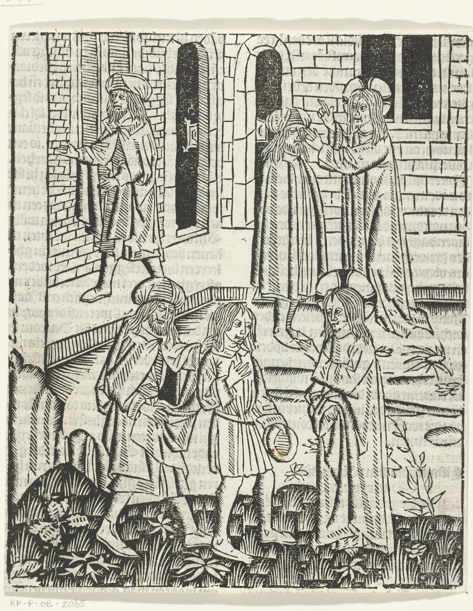 Christus heilt den Blinden von Bethesda von Master of Delft (attributed to)