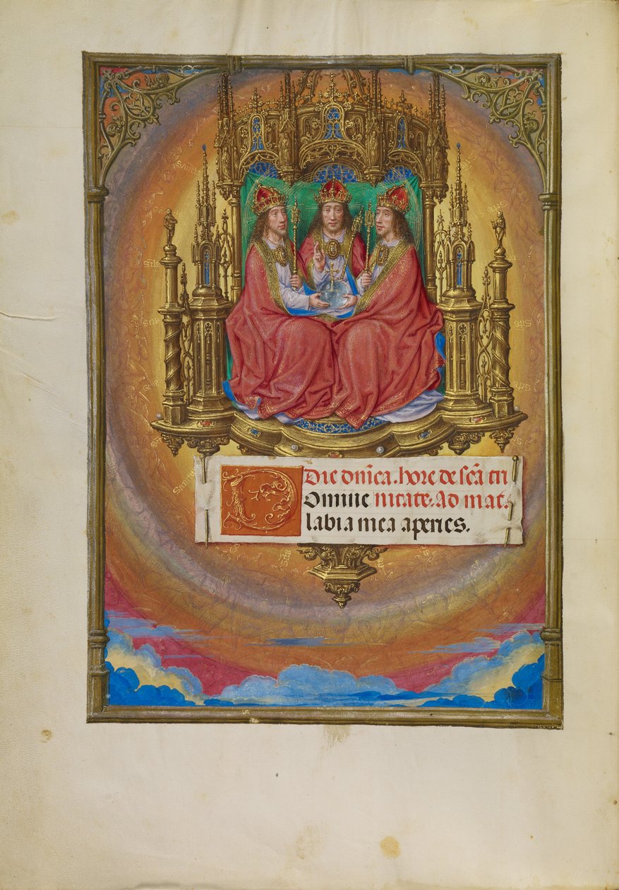 Die Heilige Dreifaltigkeit auf dem Thron von Master of James IV of Scotland