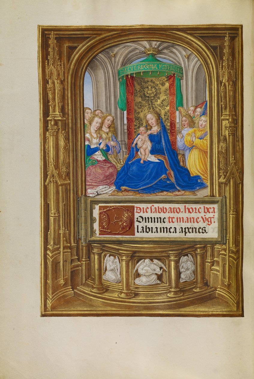 Die Jungfrau und das Kind auf dem Thron von Master of James IV of Scotland