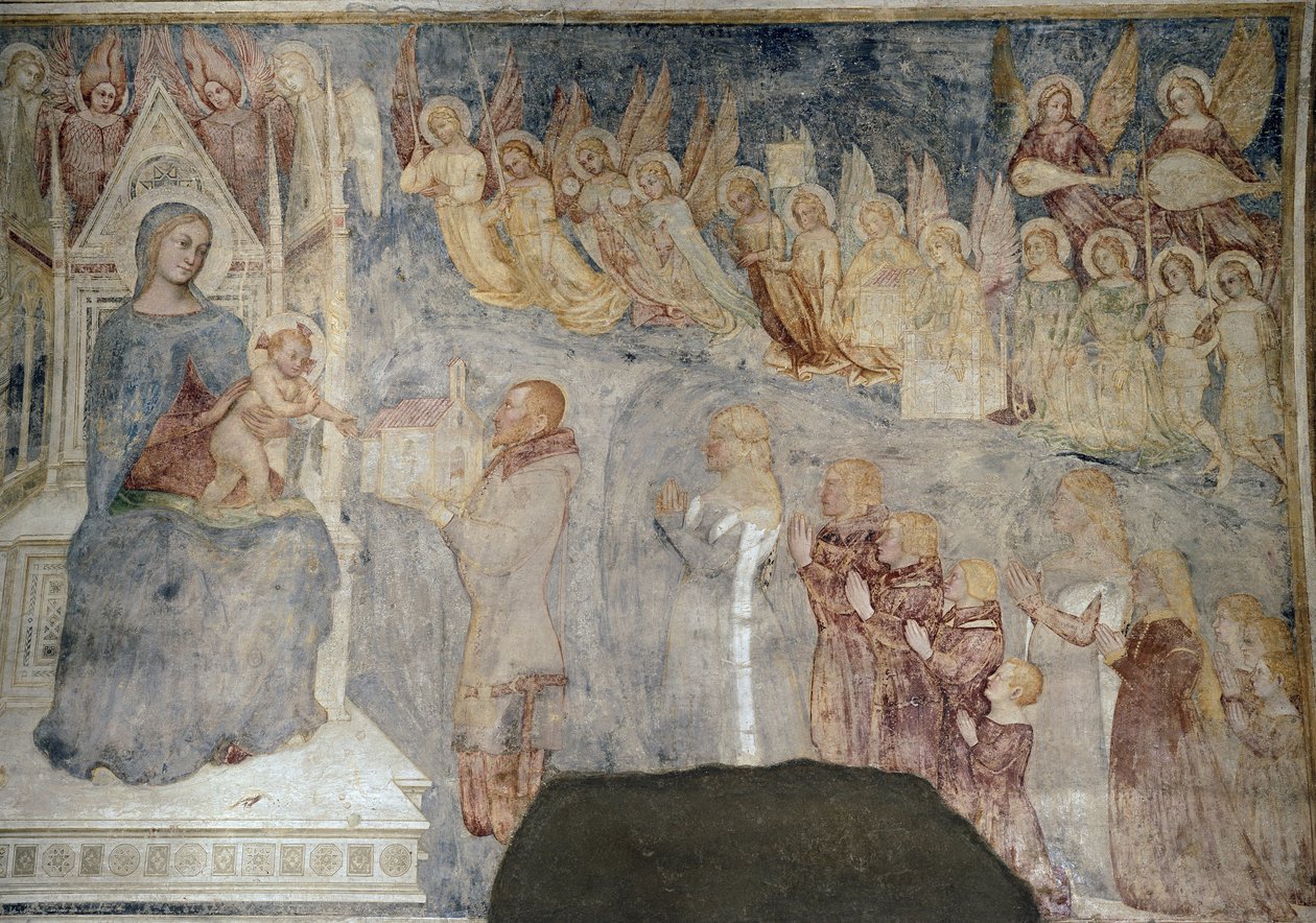 Unsere Liebe Frau und das Kind mit Spender (Detail) von Master of Mocchirolo