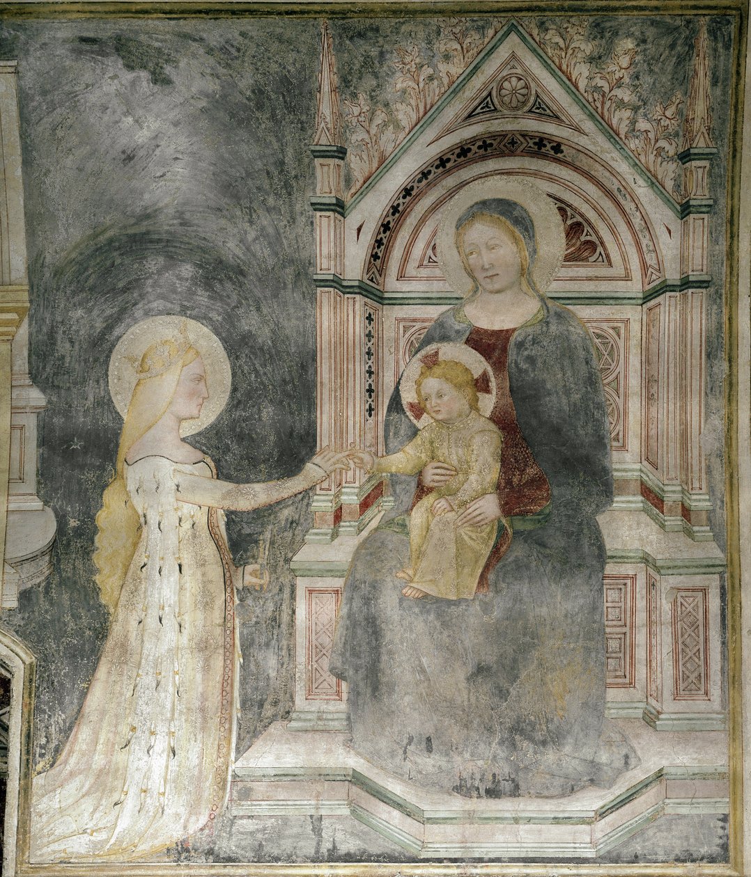 Geistliche Hochzeit Christi mit der Heiligen Maria Magdalena (Detail) von Master of Mocchirolo