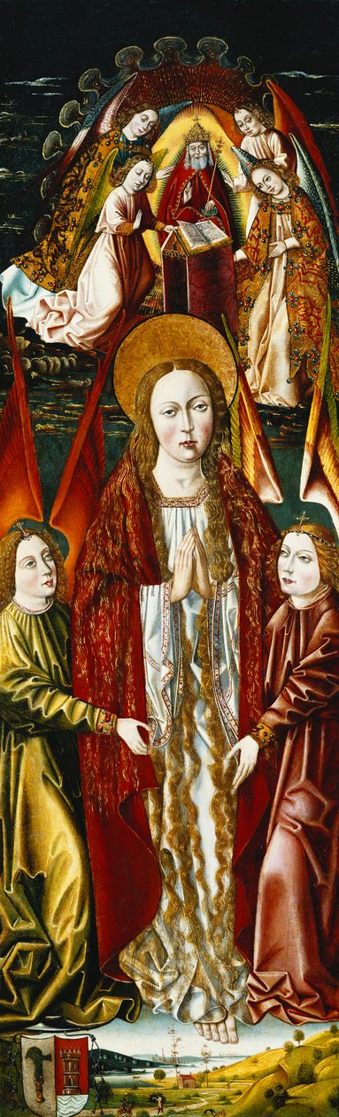 Die Himmelfahrt der Magdalena; und Die Verkündigung von Master of Santa Maria de la