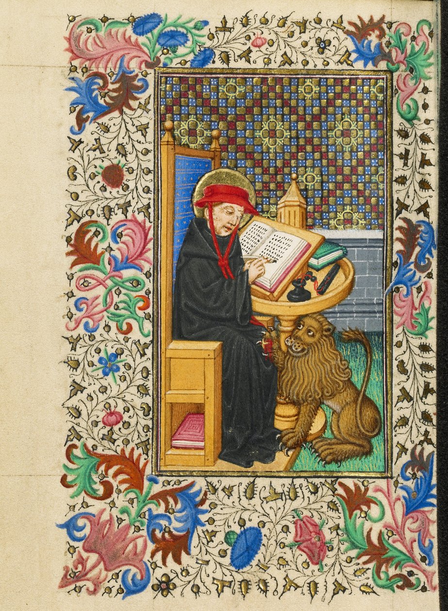 Der heilige Hieronymus in seinem Studierzimmer von Master of Sir John Fastolf