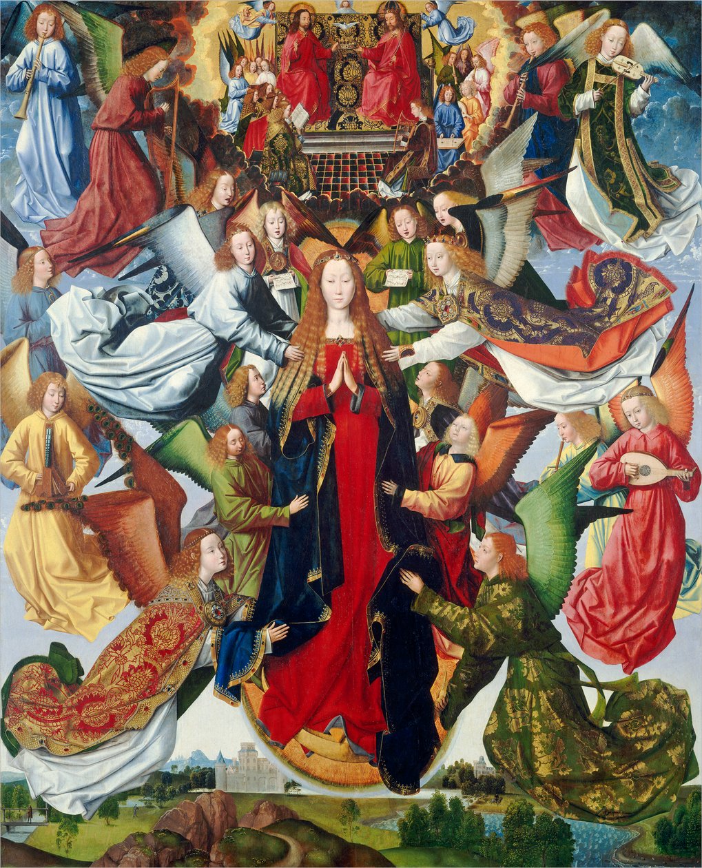 Maria, Himmelskönigin, um 1485-1500 von Master of The Legend of St. Lucy