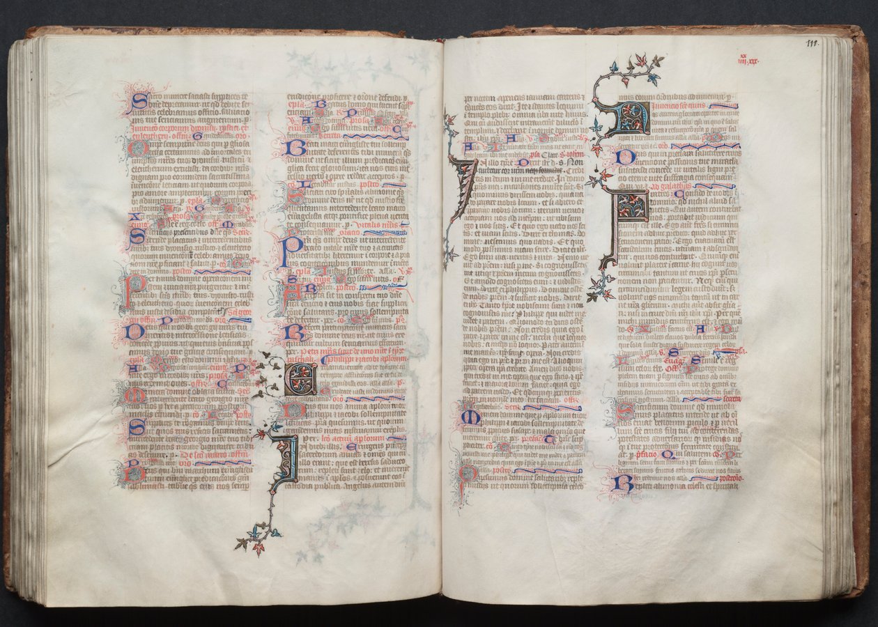 Das Gotha Missale: Fol. 111r, Text von Master of the Boqueteaux