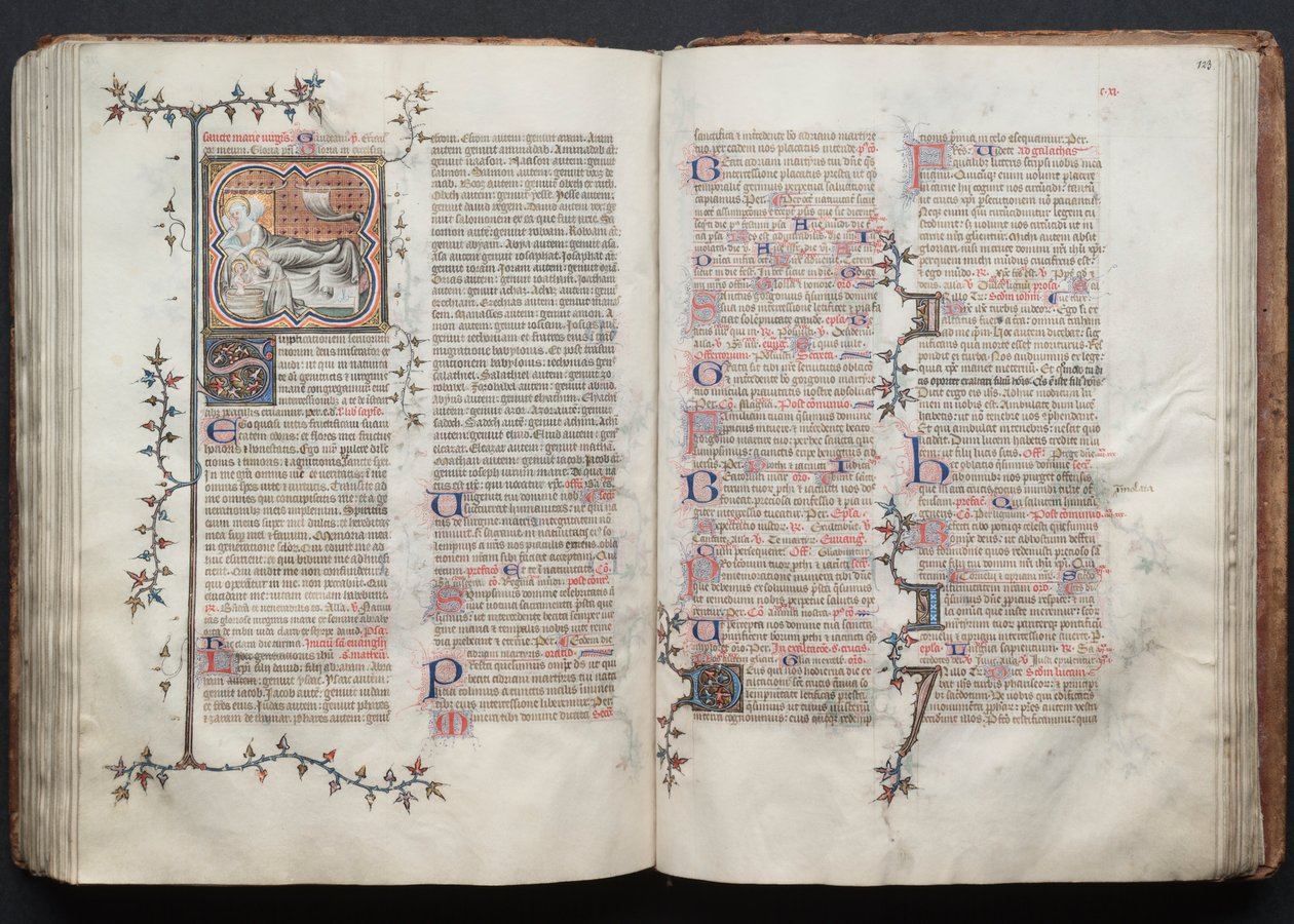 Das Gotha Missale: Fol. 123r, Text von Master of the Boqueteaux