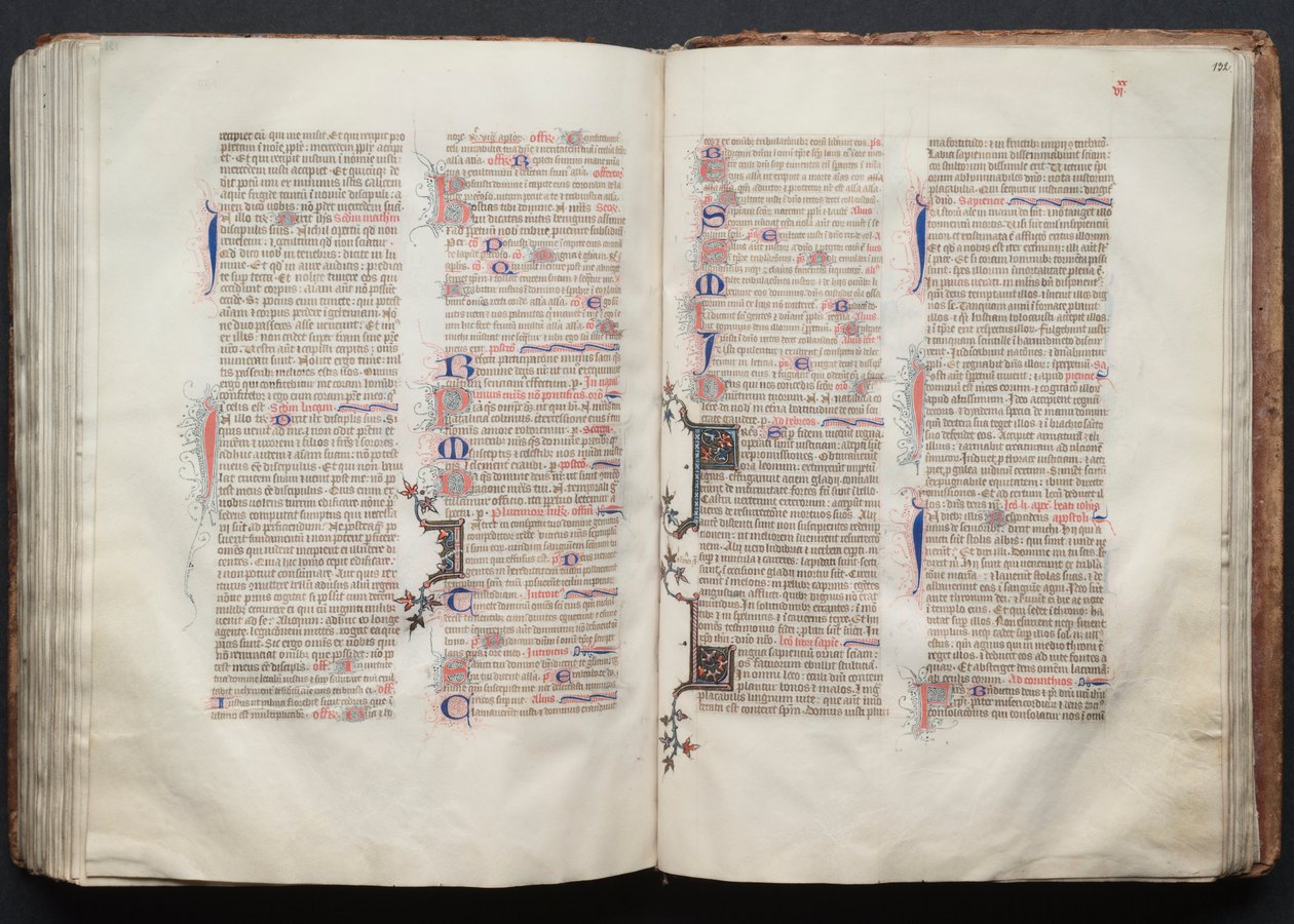 Das Gotha Missale: Fol. 132r, Text, ca. 1375 von Master of the Boqueteaux