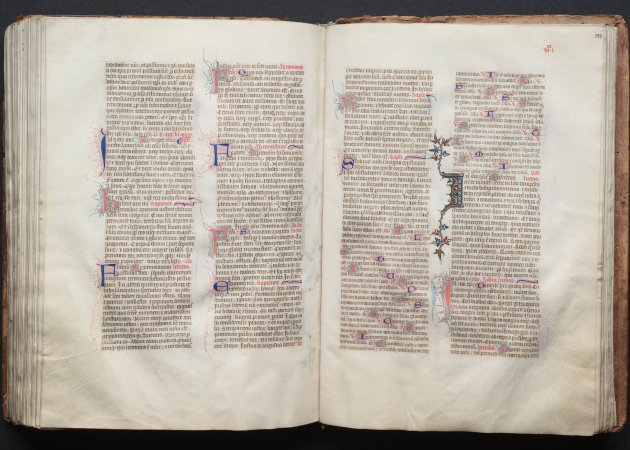Das Gotha-Missale: Fol. 133r, Text, ca. 1375 von Master of the Boqueteaux