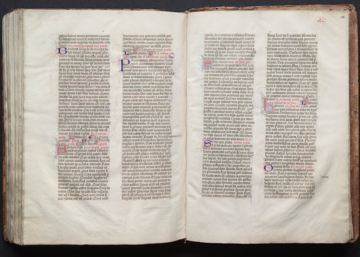 Das Gotha Missale: Fol. 152v, Text von Master of the Boqueteaux