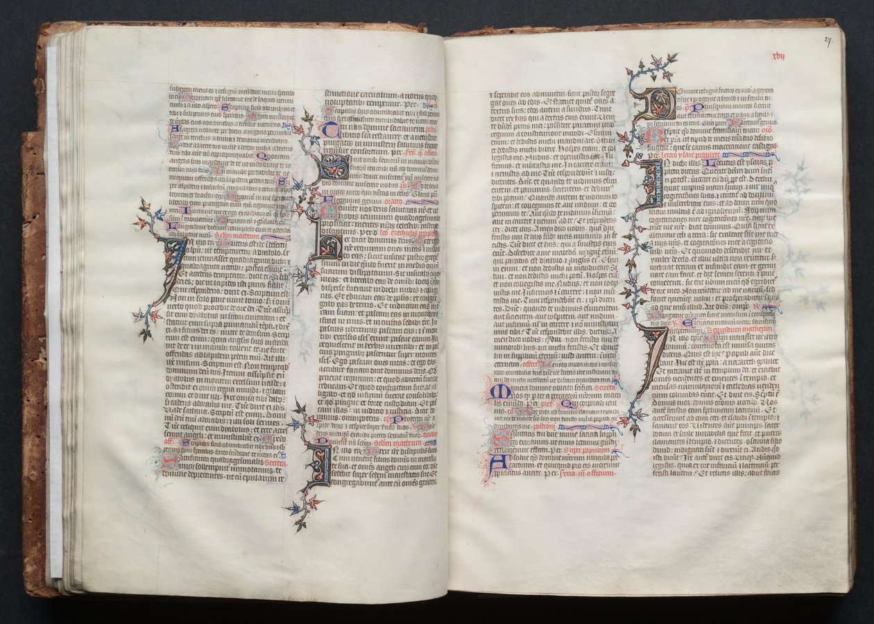 Das Gotha Missale: Fol. 27r, Text, um 1375 von Master of the Boqueteaux