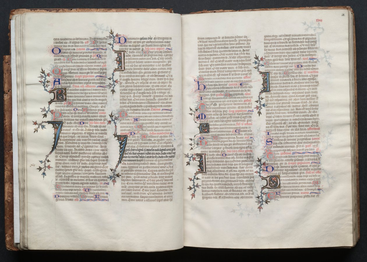 Das Gotha Missale: Fol. 27v, Text, um 1375 von Master of the Boqueteaux