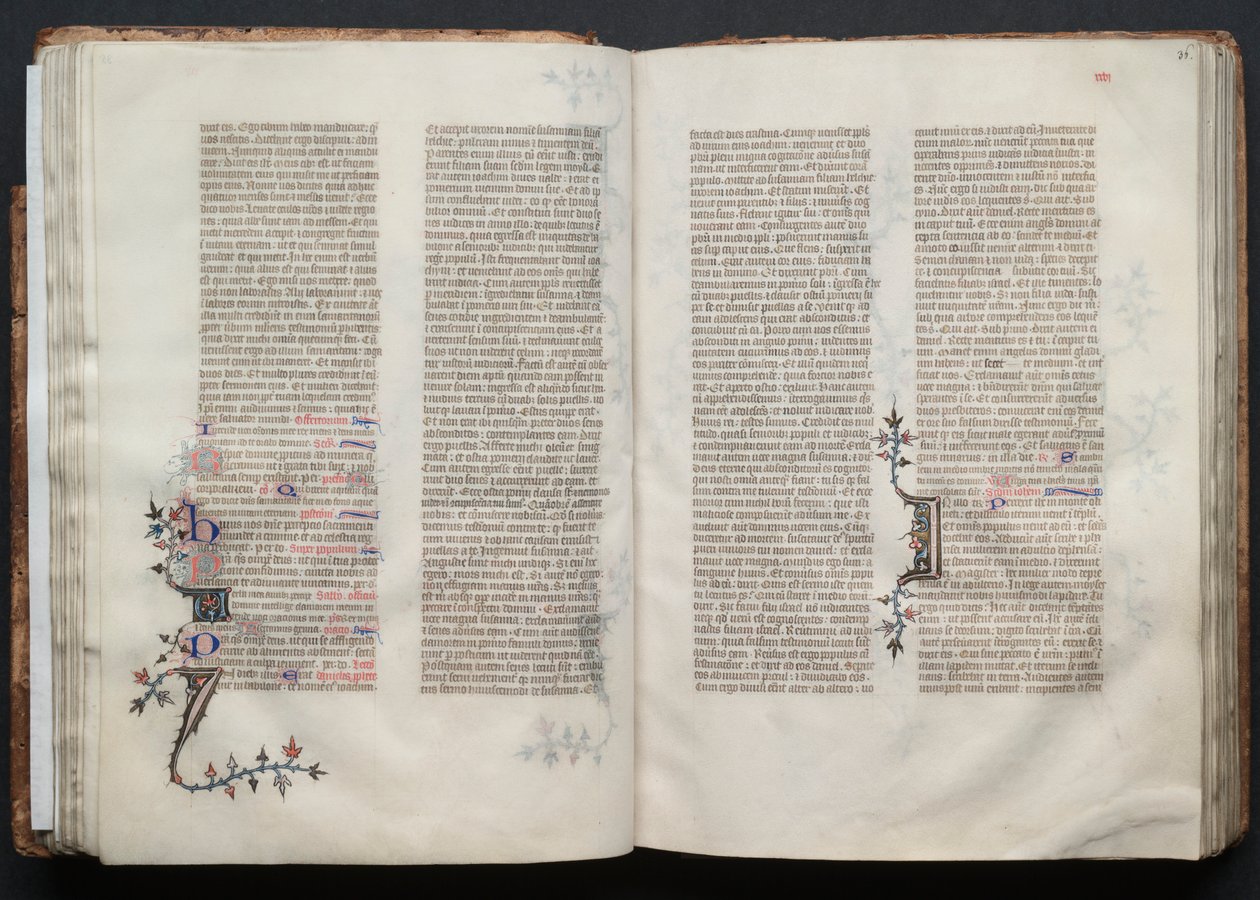 Das Gotha Missale: Fol. 35v, Text von Master of the Boqueteaux