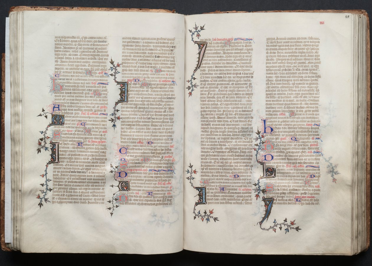 Das Gotha Missale: Fol. 40v, Text von Master of the Boqueteaux