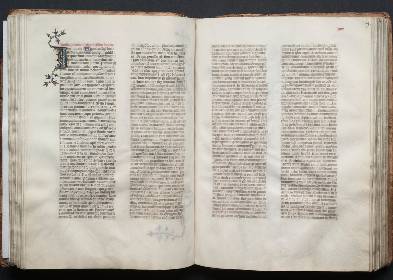 Das Gotha Missale: Fol. 48v, Text, um 1375 von Master of the Boqueteaux