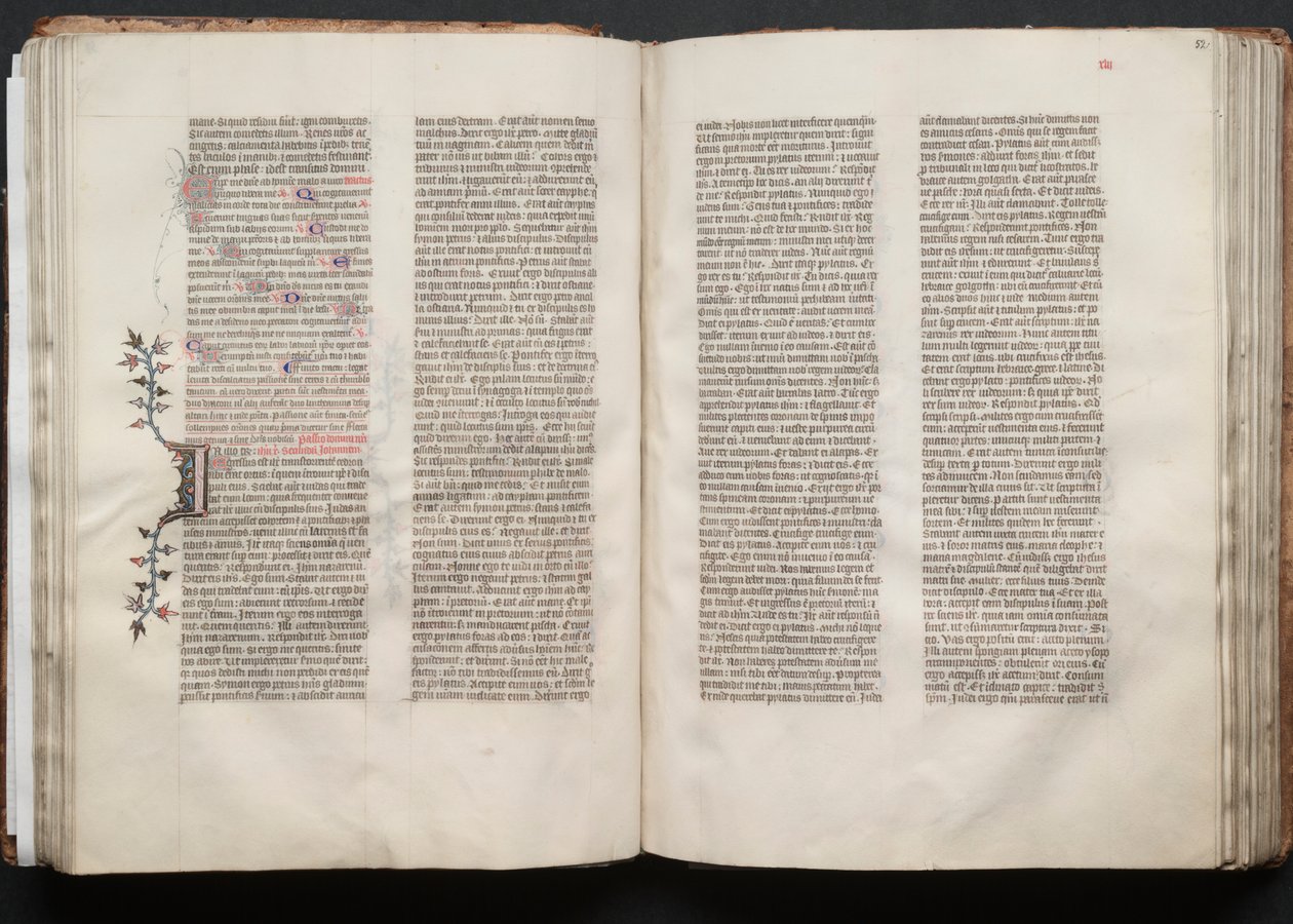 Das Gotha Missale: Fol. 52r, Text von Master of the Boqueteaux