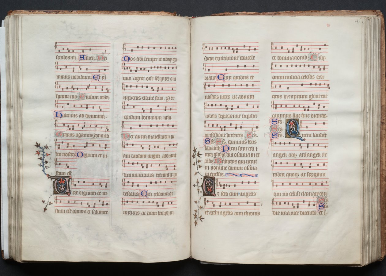 Das Gotha-Missale: Fol. 62r, Text von Master of the Boqueteaux