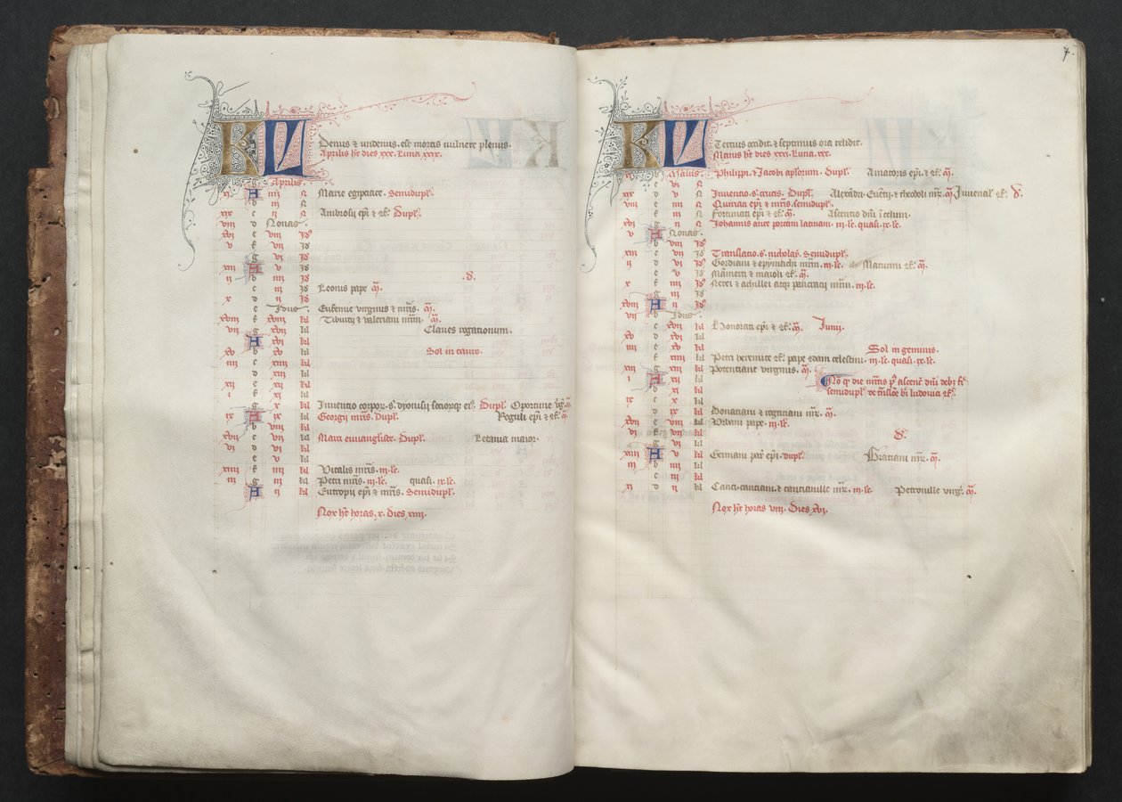 Das Gotha-Missale: Fol. 6v, Text, ca. 1375 von Master of the Boqueteaux