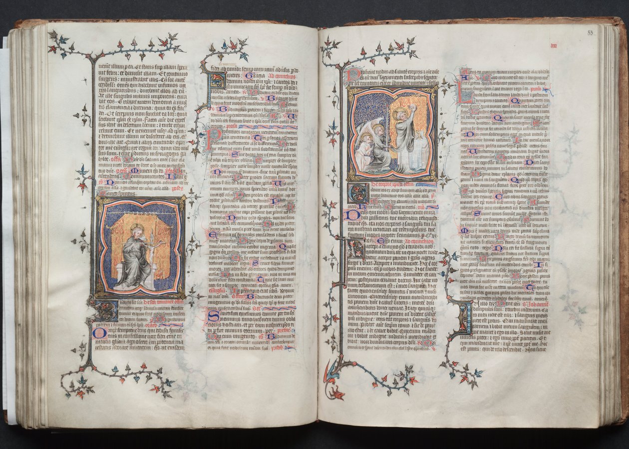 Das Gotha Missale: Fol. 82v, Die Dreifaltigkeit (ca. 1375) von Master of the Boqueteaux
