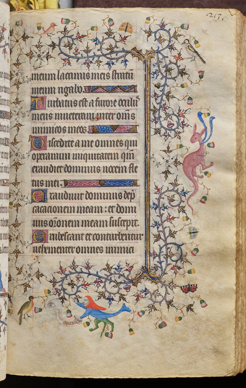 Stundenbuch von Charles dem Edlen, König von Navarra (1361-1425): fol. 107r, Text von Master of the Brussels Initials and Associates
