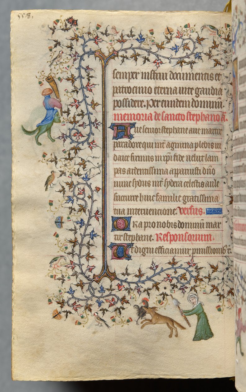 Stundenbuch von Charles dem Edlen, König von Navarra (1361-1425): fol. 273v, Text von Master of the Brussels Initials and Associates