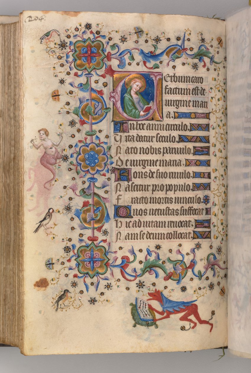 Stunden von Karl dem Edlen, König von Navarra 1361-1425: fol. 102v, Text, ca. 1405 von Master of the Brussels Initials and Associates