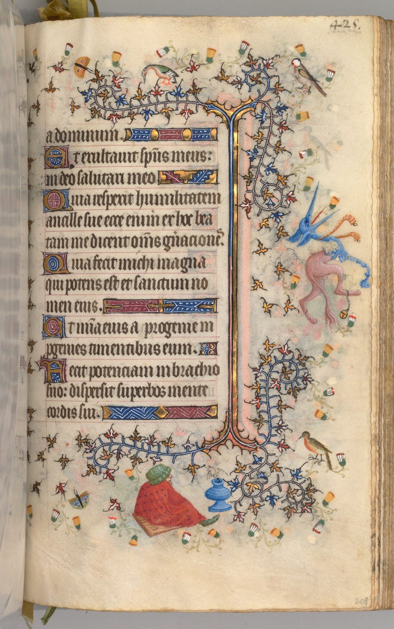 Stundenbuch von Charles dem Edlen, König von Navarra 1361-1425: fol. 207r, Text, ca. 1405 von Master of the Brussels Initials and Associates