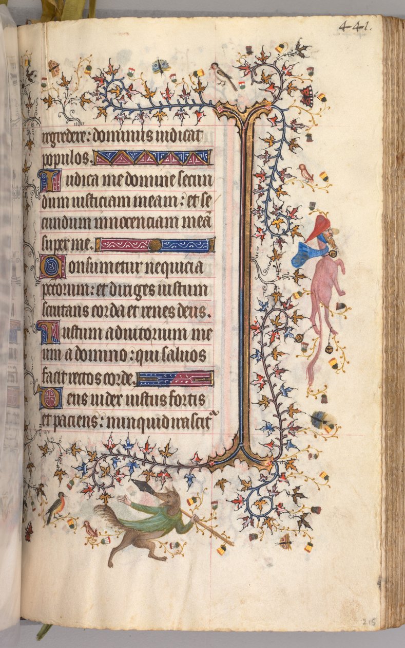 Stundenbuch von Karl dem Edlen, König von Navarra 1361-1425: fol. 215r, Text, um 1405 von Master of the Brussels Initials and Associates