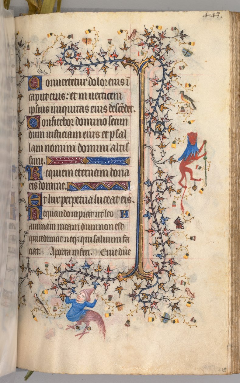 Stundenbuch von Charles dem Edlen, König von Navarra 1361-1425: fol. 216r, Text, um 1405 von Master of the Brussels Initials and Associates