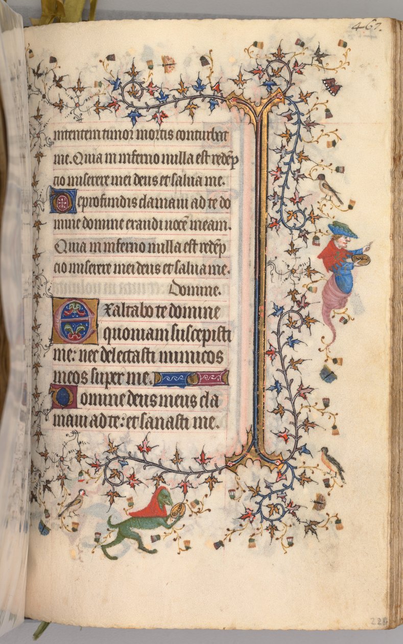 Stundenbuch von Karl dem Edlen, König von Navarra 1361-1425: fol. 228r, Text, ca. 1405 von Master of the Brussels Initials and Associates