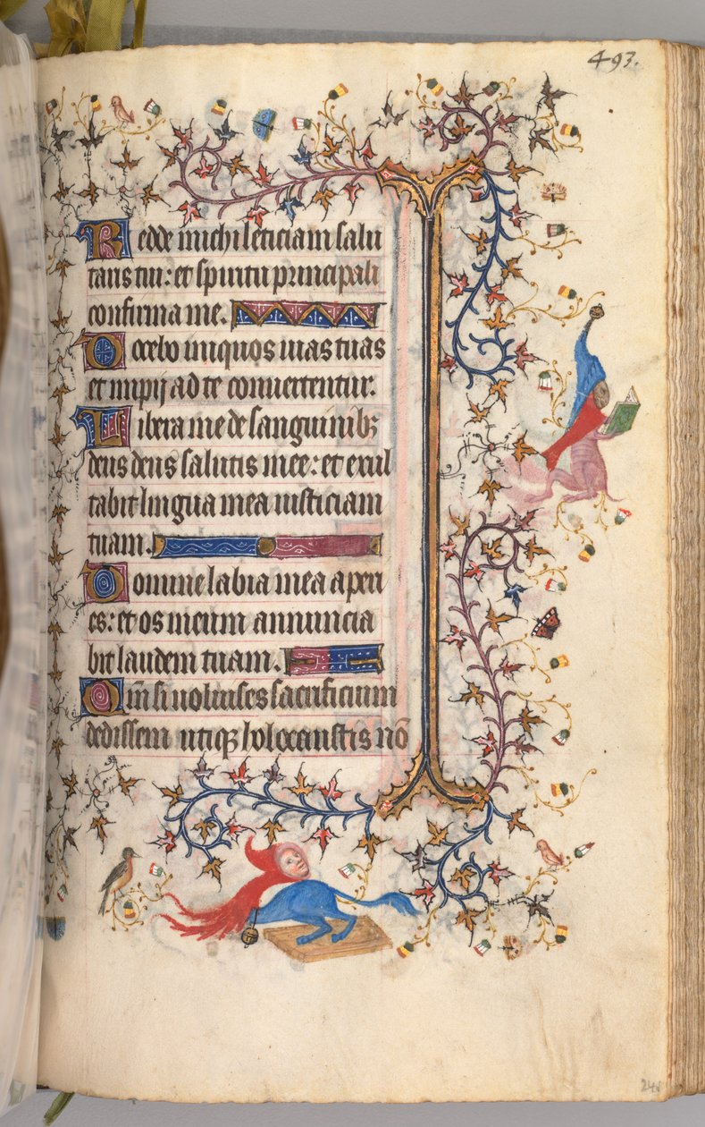 Stundenbuch von Charles dem Edlen, König von Navarra 1361-1425: fol. 241r, Text, ca. 1405 von Master of the Brussels Initials and Associates