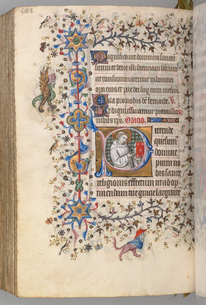Stundenbuch von Karl dem Edlen, König von Navarra 1361-1425, fol. 288v, St. Hervard, um 1405 von Master of the Brussels Initials and Associates