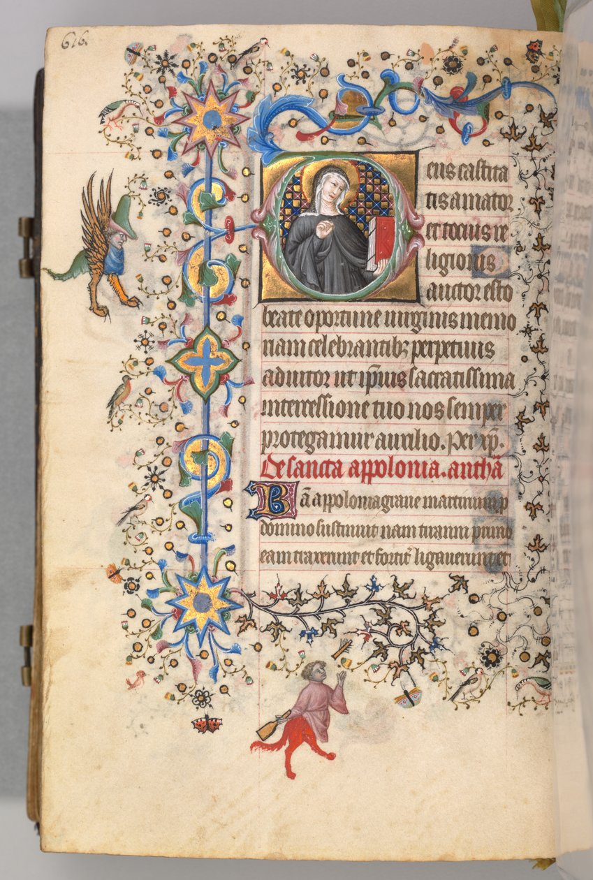 Stundenbuch von Karl dem Edlen, König von Navarra 1361-1425, fol. 302v, St. Opportune, ca. 1405 von Master of the Brussels Initials and Associates