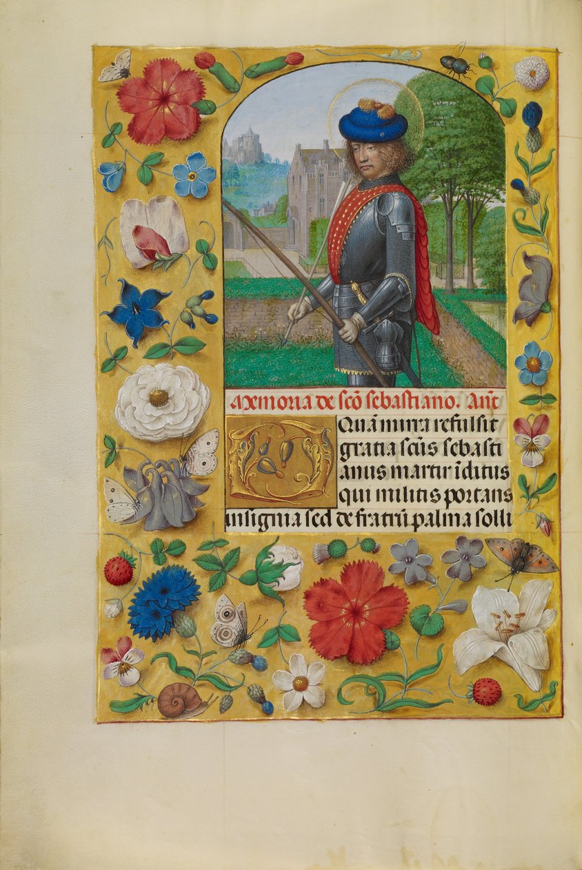 Heiliger Sebastian von Master of the First Prayer Book of Maximilian