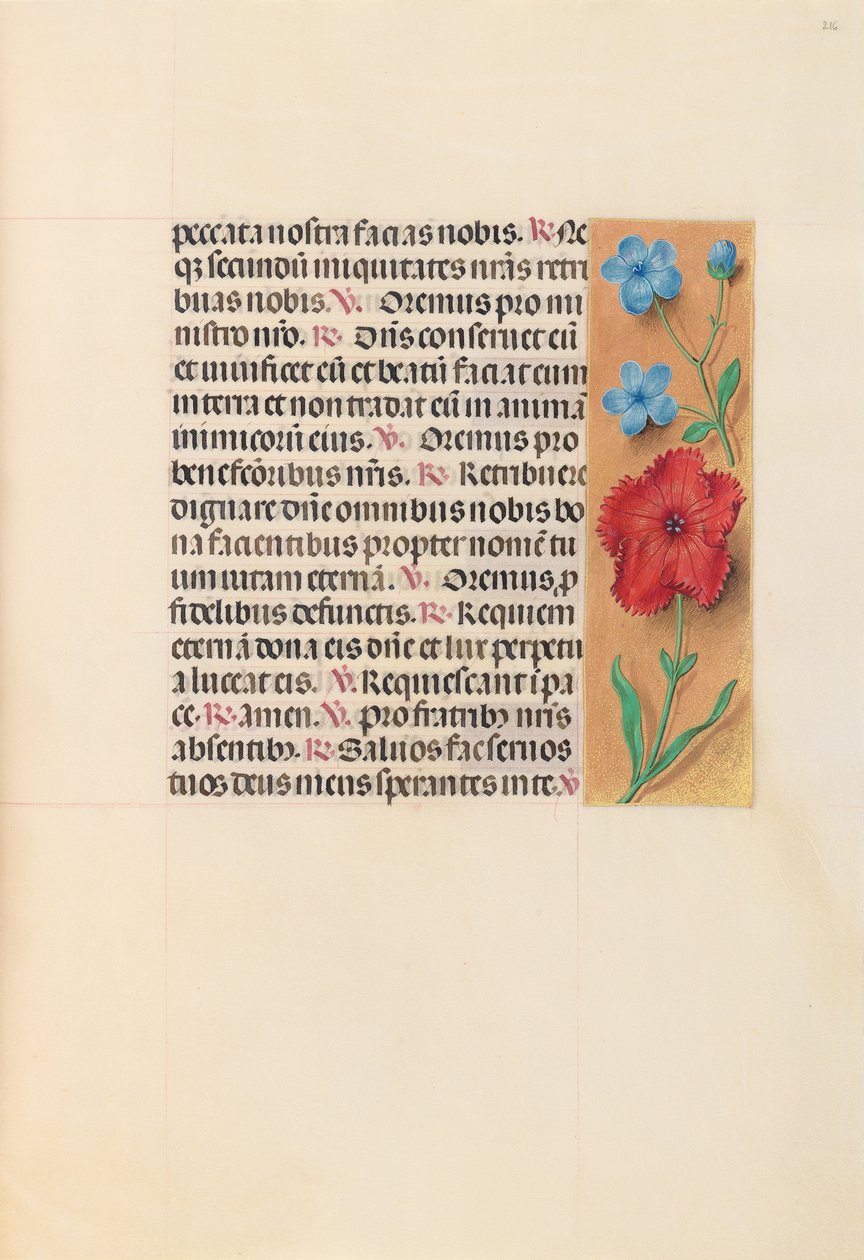 Stundenbuch der Königin Isabella der Katholischen, Königin von Spanien: Fol. 216r, ca. 1500 von Master of the First Prayerbook of Maximillian