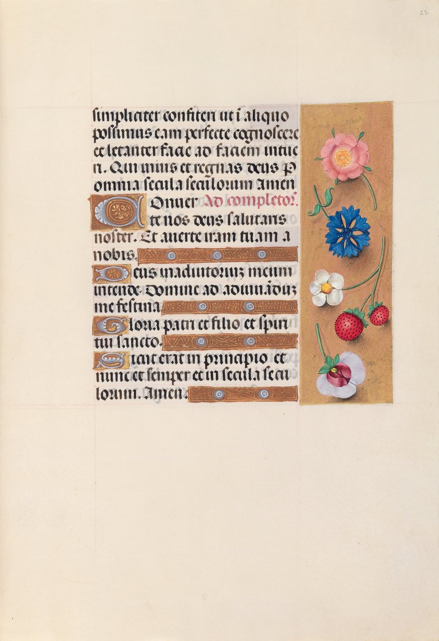 Stundenbuch der Königin Isabella der Katholischen, Königin von Spanien: Fol. 22r, um 1500 von Master of the First Prayerbook of Maximillian