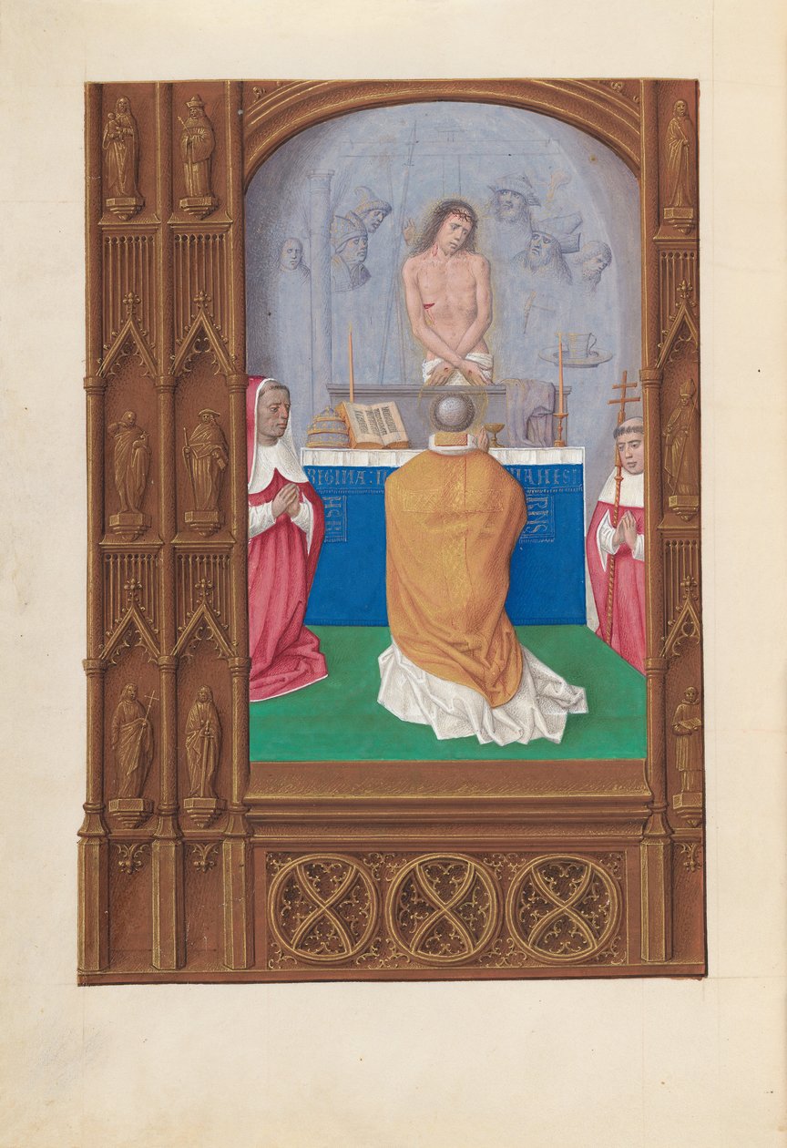 Stunden der Königin Isabella der Katholischen, Königin von Spanien: Fol. 264v, Messe des Hl. Gregor, ca. 1500 von Master of the First Prayerbook of Maximillian