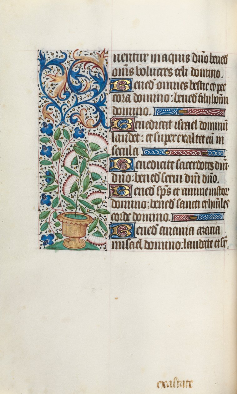 Stundenbuch Gebrauch von Rouen: fol. 43v, ca. 1470 von Master of the Geneva Latini