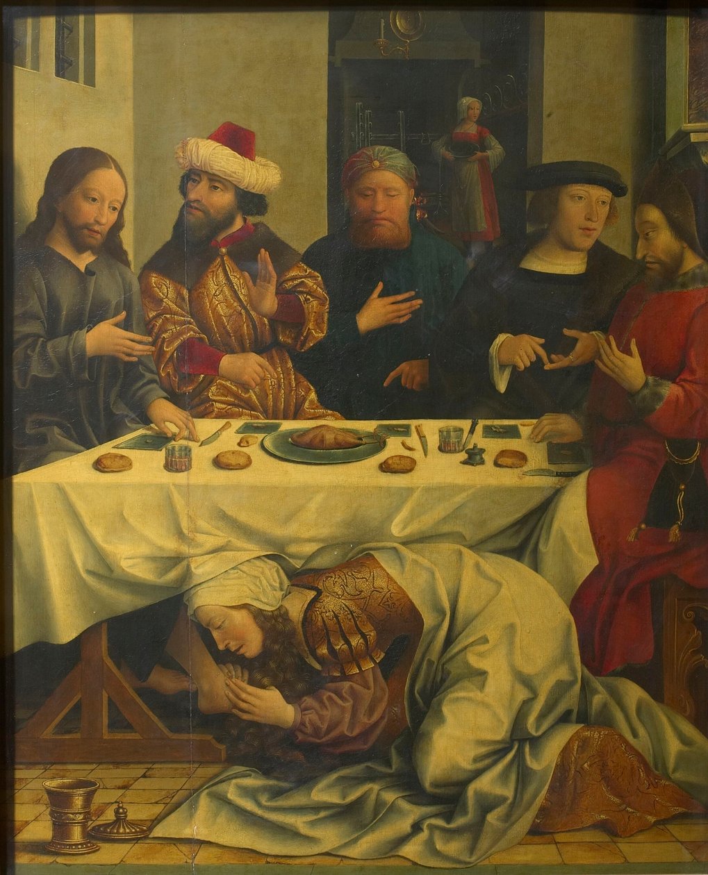 Christus im Haus des Simon des Pharisäers, ca. 1510-1520 von Master of the Magdalen Legend
