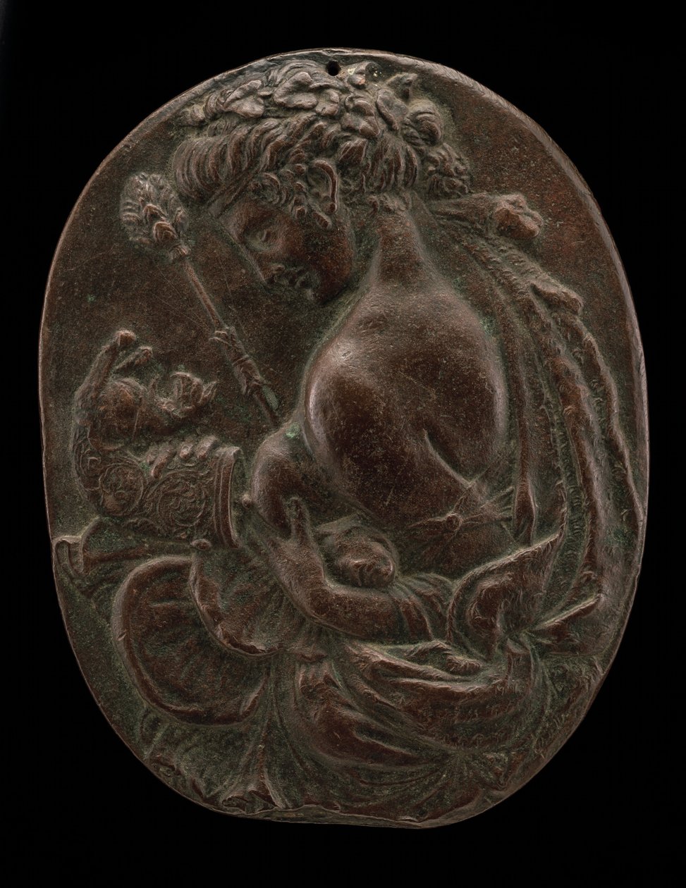 Eine Bacchantin, spätes 15. oder frühes 16. Jahrhundert von Master of the Martelli Mirror