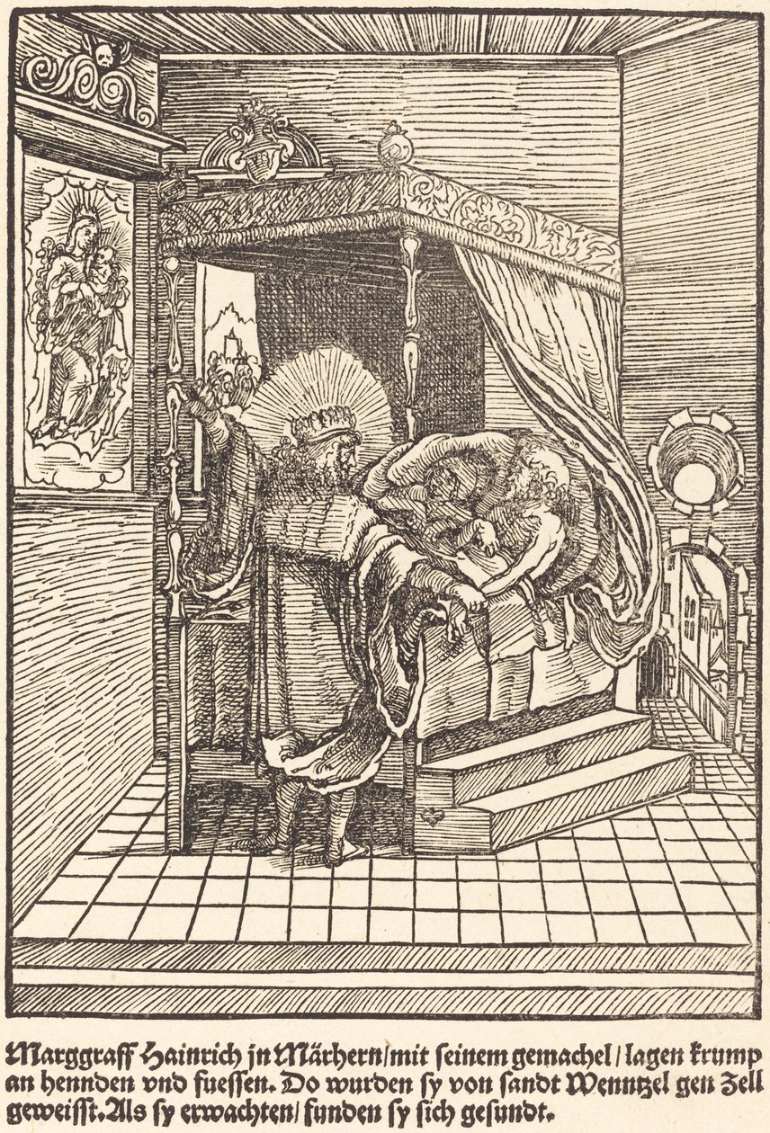 Marggraff Hainrich in Marhern ... von Master of the Miracles of Mariazell