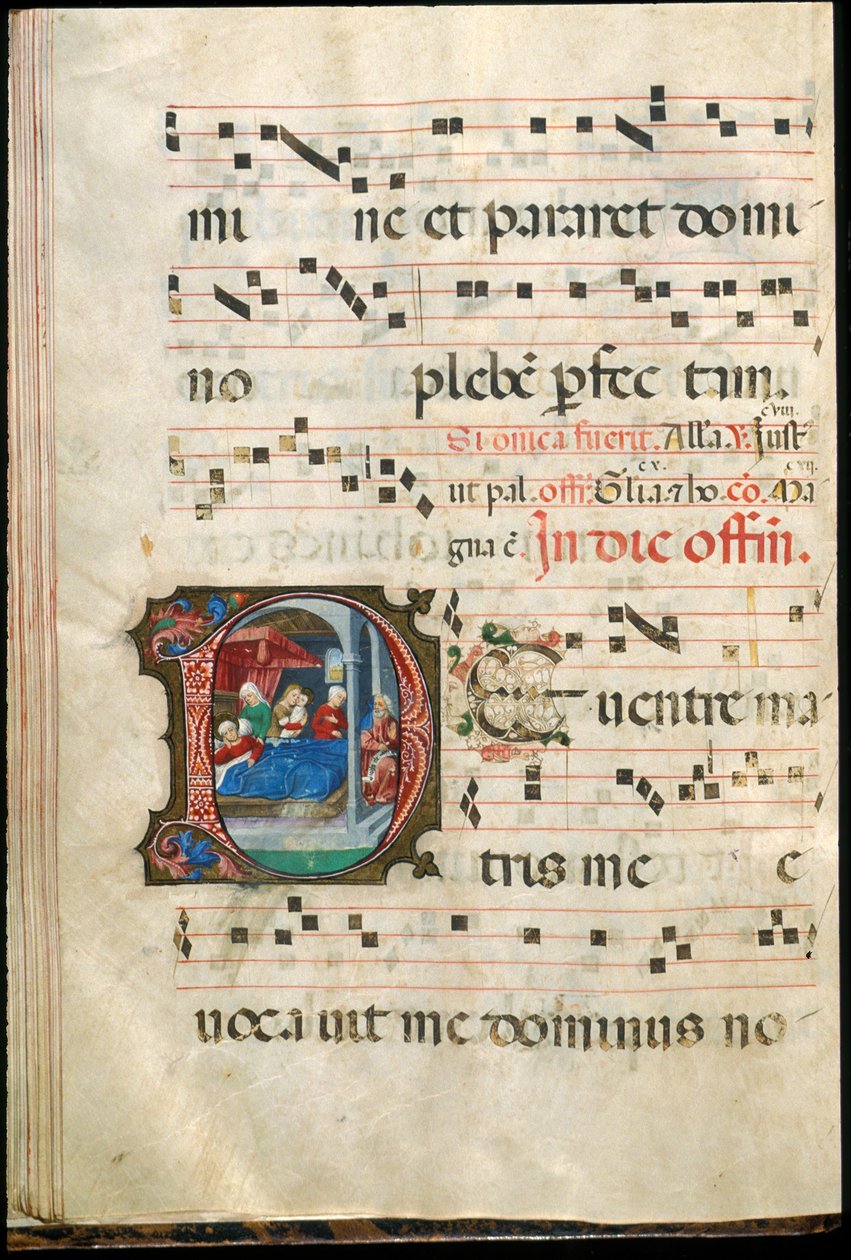 Folio aus einem Graduale, spätes 15. Jahrhundert von Master of the Saluces Hours (attr. to)