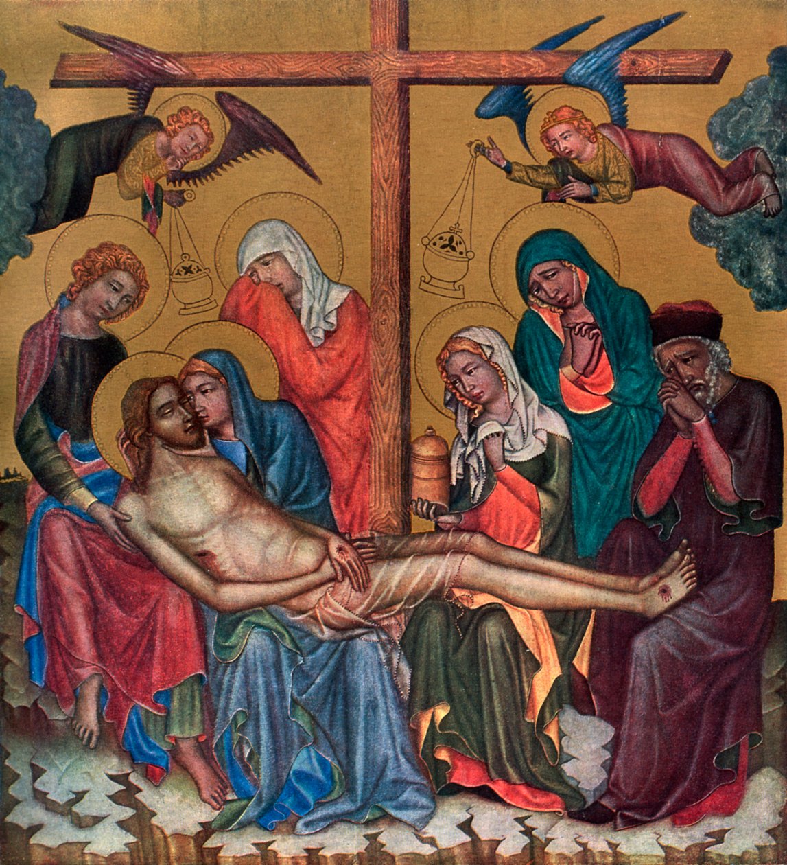 Klage um Christus von Master of the Vyssi Brod Altar
