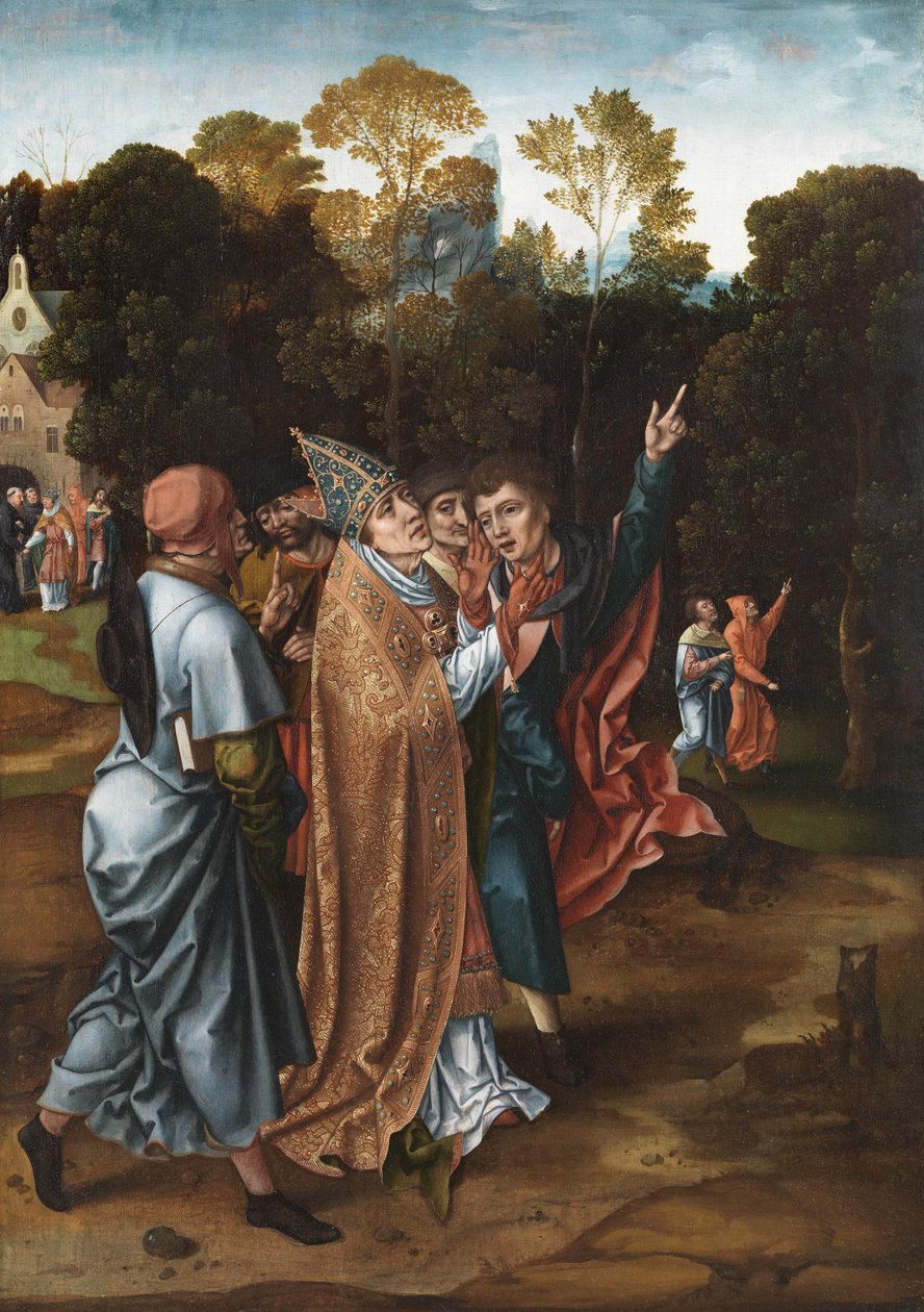 Vision des Bischofs, ca. 1510-20 von Master of the von Groote Adoration