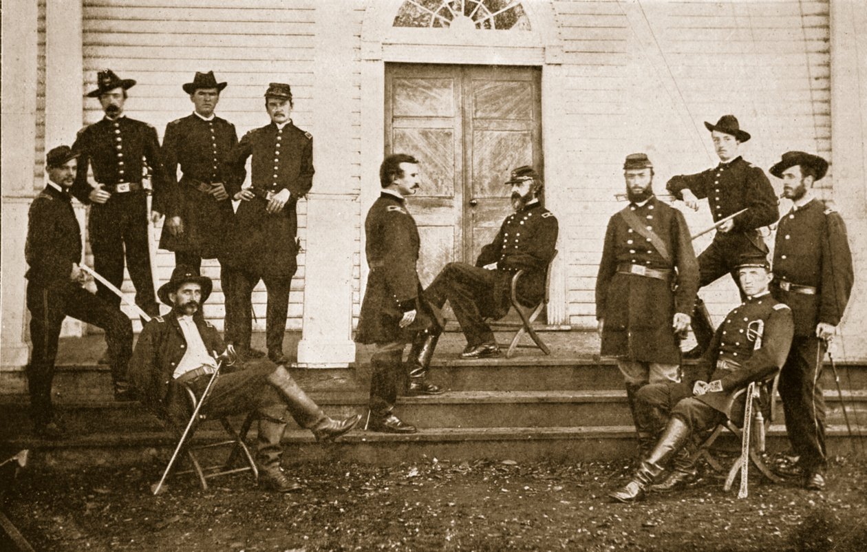 Generalmajor George G. Meade und Stab, 1861-65 von Mathew B. Brady