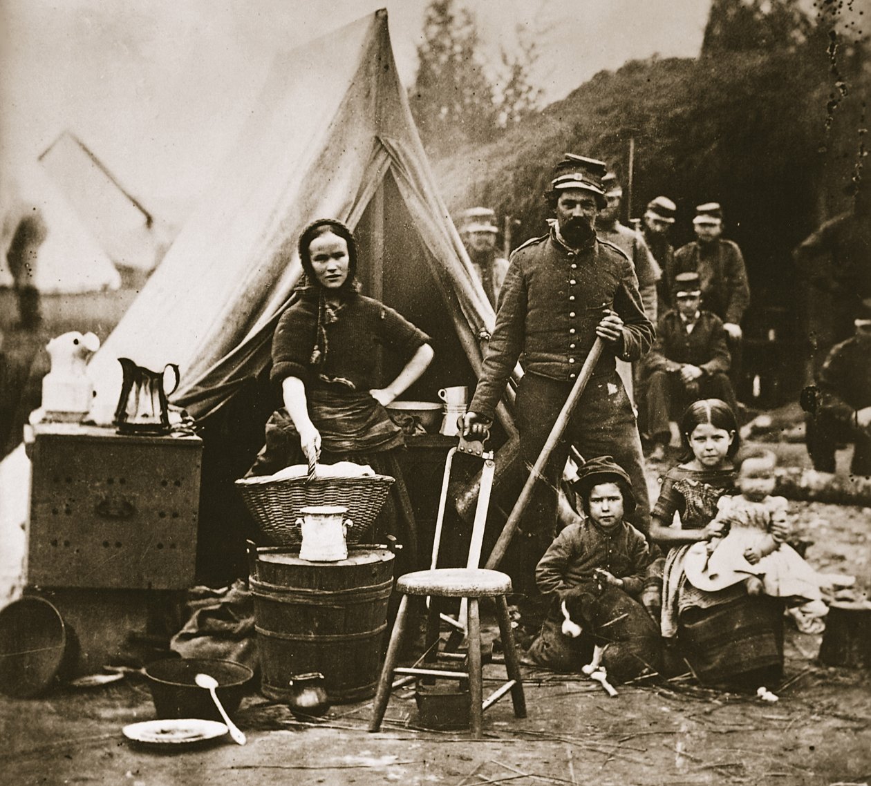 Das Lager der 31. Pennsylvania-Infanterie in der Nähe von Fort Slocum, 1862 von Mathew B. Brady