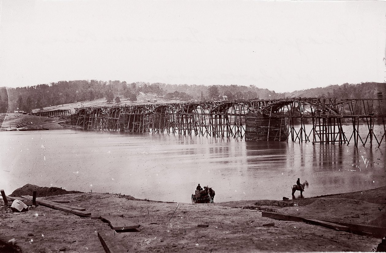 Brücke über den Tennessee River in Chattanooga, ca. 1864 von Mathew Brady